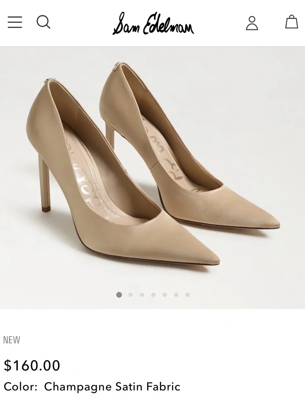 Sam Edelman Women's Nude Pointed-Toe Stiletto Pump